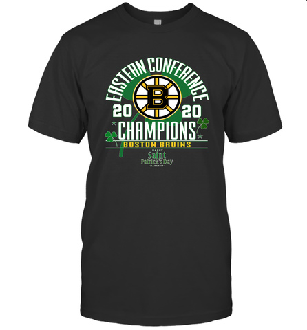 NHL ST PATRICK'S DAY Boston Bruins Fanatics 2020 Eastern Conference Champions Defensive Zone Men's T-Shirt Men's T-Shirt / Black / S Men's T-Shirt - HHHstores
