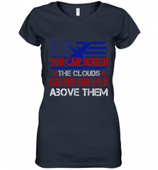 You can watch the clouds go by or fly above them 01 Women's V-Neck T-Shirt Women's V-Neck T-Shirt - HHHstores