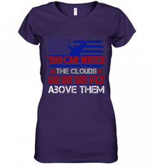 You can watch the clouds go by or fly above them 01 Women's V-Neck T-Shirt Women's V-Neck T-Shirt - HHHstores