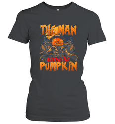 Mens Halloween Fun Dad The Man Behind Pumpkin Gift Women's T-Shirt