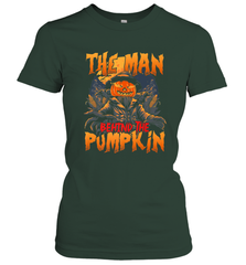 Mens Halloween Fun Dad The Man Behind Pumpkin Gift Women's T-Shirt Women's T-Shirt - HHHstores