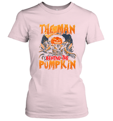 Mens Halloween Fun Dad The Man Behind Pumpkin Gift Women's T-Shirt Women's T-Shirt - HHHstores