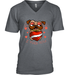 I Pug You Cute Valentines Day Love Heart Pug Dog Valentine Men's V-Neck Men's V-Neck - HHHstores
