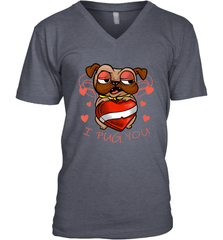 I Pug You Cute Valentines Day Love Heart Pug Dog Valentine Men's V-Neck Men's V-Neck - HHHstores