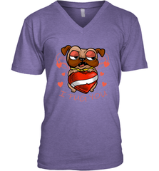 I Pug You Cute Valentines Day Love Heart Pug Dog Valentine Men's V-Neck Men's V-Neck - HHHstores