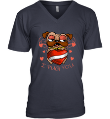 I Pug You Cute Valentines Day Love Heart Pug Dog Valentine Men's V-Neck Men's V-Neck - HHHstores