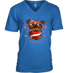 I Pug You Cute Valentines Day Love Heart Pug Dog Valentine Men's V-Neck Men's V-Neck - HHHstores