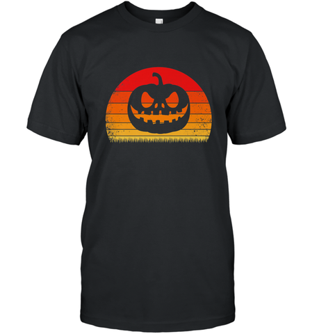Retro Pumpkin Silhouette  Vintage Halloween Men's T-Shirt Men's T-Shirt / Black / S Men's T-Shirt - HHHstores