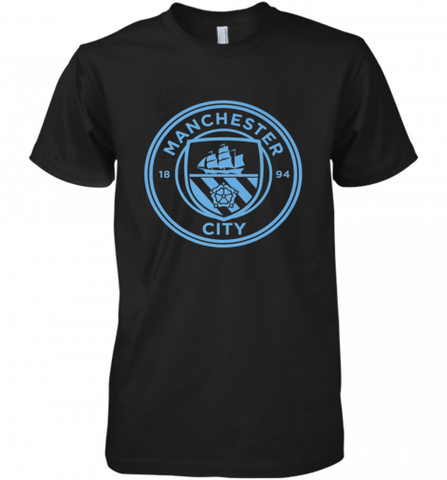 Manchester City  Mono crest tee Men's Premium T-Shirt Men's Premium T-Shirt / Black / XS Men's Premium T-Shirt - HHHstores
