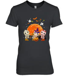 Three Sloths Halloween T shirt Mummy Pumpkin Moon Women's Premium T-Shirt