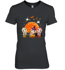Three Sloths Halloween T shirt Mummy Pumpkin Moon Women's Premium T-Shirt Women's Premium T-Shirt - HHHstores