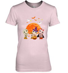 Three Sloths Halloween T shirt Mummy Pumpkin Moon Women's Premium T-Shirt Women's Premium T-Shirt - HHHstores