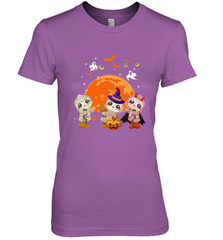 Three Sloths Halloween T shirt Mummy Pumpkin Moon Women's Premium T-Shirt Women's Premium T-Shirt - HHHstores