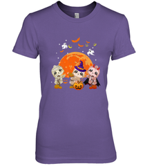 Three Sloths Halloween T shirt Mummy Pumpkin Moon Women's Premium T-Shirt Women's Premium T-Shirt - HHHstores