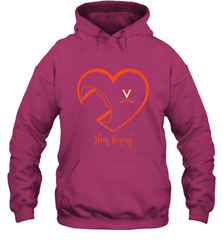 Virginia Cavaliers Football Inside Heart  Team Hooded Sweatshirt Hooded Sweatshirt - HHHstores