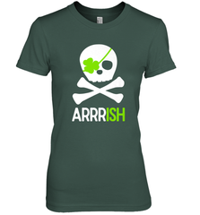 St. Patricks Day Irish Pirate Skull and Cross bones Women's Premium T-Shirt Women's Premium T-Shirt - HHHstores