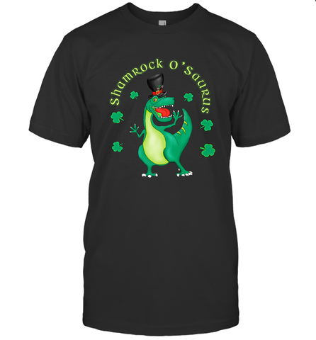 T Rex Dinosaur St. Patrick's Day Irish Funny Men's T-Shirt Men's T-Shirt / Black / S Men's T-Shirt - HHHstores