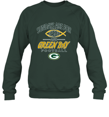 Sundays Are For Jesus and Green Bay Funny Christian Football 1 Crewneck Sweatshirt Crewneck Sweatshirt - HHHstores
