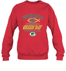 Sundays Are For Jesus and Green Bay Funny Christian Football 1 Crewneck Sweatshirt Crewneck Sweatshirt - HHHstores