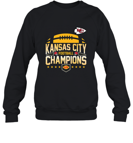 Kansas City Football _ The City Of Champions LIV Crewneck Sweatshirt Crewneck Sweatshirt / Black / S Crewneck Sweatshirt - HHHstores