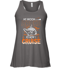 My Broom Broke So Now I Cruise Halloween Cruising Women's Racerback Tank Women's Racerback Tank - HHHstores