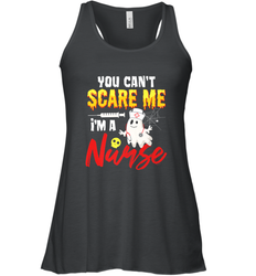 You Can't Scare Me I'm A Nurse Funny Halloween Witch Hat Women's Racerback Tank