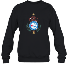 NBA Philadelphia 76ers Logo merry Christmas gilf Crewneck Sweatshirt