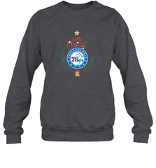 NBA Philadelphia 76ers Logo merry Christmas gilf Crewneck Sweatshirt Crewneck Sweatshirt - HHHstores