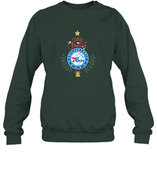 NBA Philadelphia 76ers Logo merry Christmas gilf Crewneck Sweatshirt Crewneck Sweatshirt - HHHstores