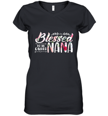Blessed to be called Nana Women's V-Neck T-Shirt Women's V-Neck T-Shirt - HHHstores
