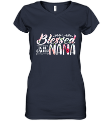 Blessed to be called Nana Women's V-Neck T-Shirt Women's V-Neck T-Shirt - HHHstores