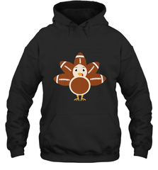 Funny Football Turkey Fall Thanksgiving Football Hooded Sweatshirt Hooded Sweatshirt - HHHstores