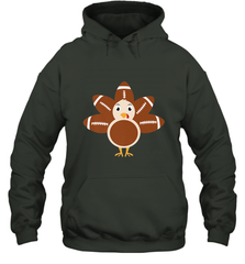 Funny Football Turkey Fall Thanksgiving Football Hooded Sweatshirt Hooded Sweatshirt - HHHstores