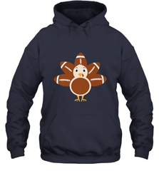 Funny Football Turkey Fall Thanksgiving Football Hooded Sweatshirt Hooded Sweatshirt - HHHstores