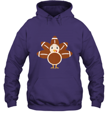 Funny Football Turkey Fall Thanksgiving Football Hooded Sweatshirt Hooded Sweatshirt - HHHstores