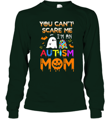 You Can't Scare Me I'm An Autism Mom Ghost Awareness Funny Long Sleeve T-Shirt Long Sleeve T-Shirt - HHHstores