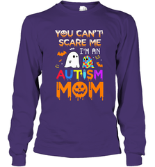You Can't Scare Me I'm An Autism Mom Ghost Awareness Funny Long Sleeve T-Shirt Long Sleeve T-Shirt - HHHstores