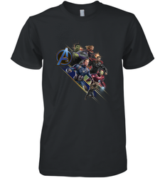 Marvel Avengers Endgame Action Pose Logo Men's Premium T-Shirt