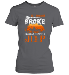 My Broom Broke So Now I Drive A Jeep Funny Witch Halloween Women's T-Shirt Women's T-Shirt - HHHstores