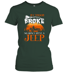 My Broom Broke So Now I Drive A Jeep Funny Witch Halloween Women's T-Shirt Women's T-Shirt - HHHstores