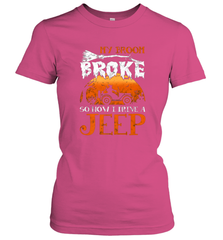 My Broom Broke So Now I Drive A Jeep Funny Witch Halloween Women's T-Shirt Women's T-Shirt - HHHstores