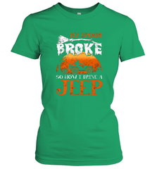 My Broom Broke So Now I Drive A Jeep Funny Witch Halloween Women's T-Shirt Women's T-Shirt - HHHstores