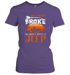 My Broom Broke So Now I Drive A Jeep Funny Witch Halloween Women's T-Shirt Women's T-Shirt - HHHstores