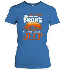 My Broom Broke So Now I Drive A Jeep Funny Witch Halloween Women's T-Shirt Women's T-Shirt - HHHstores