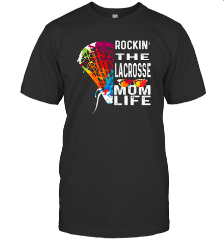 Lacrosse Rockin The Mom Life Men's T-Shirt