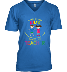 They Call Me Teacher School Kids Fun Appreciation Men's V-Neck Men's V-Neck - HHHstores