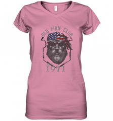 Old Man Club_ Established 1971 Women's V-Neck T-Shirt Women's V-Neck T-Shirt - HHHstores