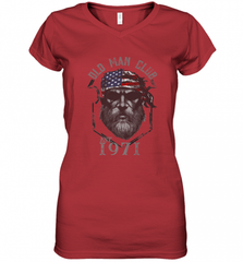 Old Man Club_ Established 1971 Women's V-Neck T-Shirt Women's V-Neck T-Shirt - HHHstores