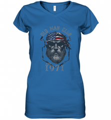 Old Man Club_ Established 1971 Women's V-Neck T-Shirt Women's V-Neck T-Shirt - HHHstores