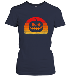 Retro Pumpkin Silhouette  Vintage Halloween Women's T-Shirt